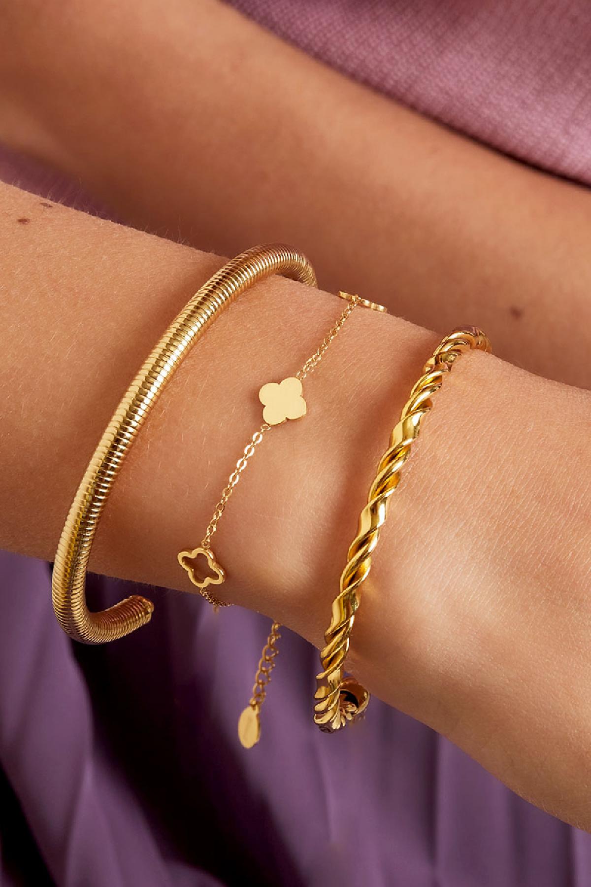 Bracelet trèfles Couleur or Acier inoxydable