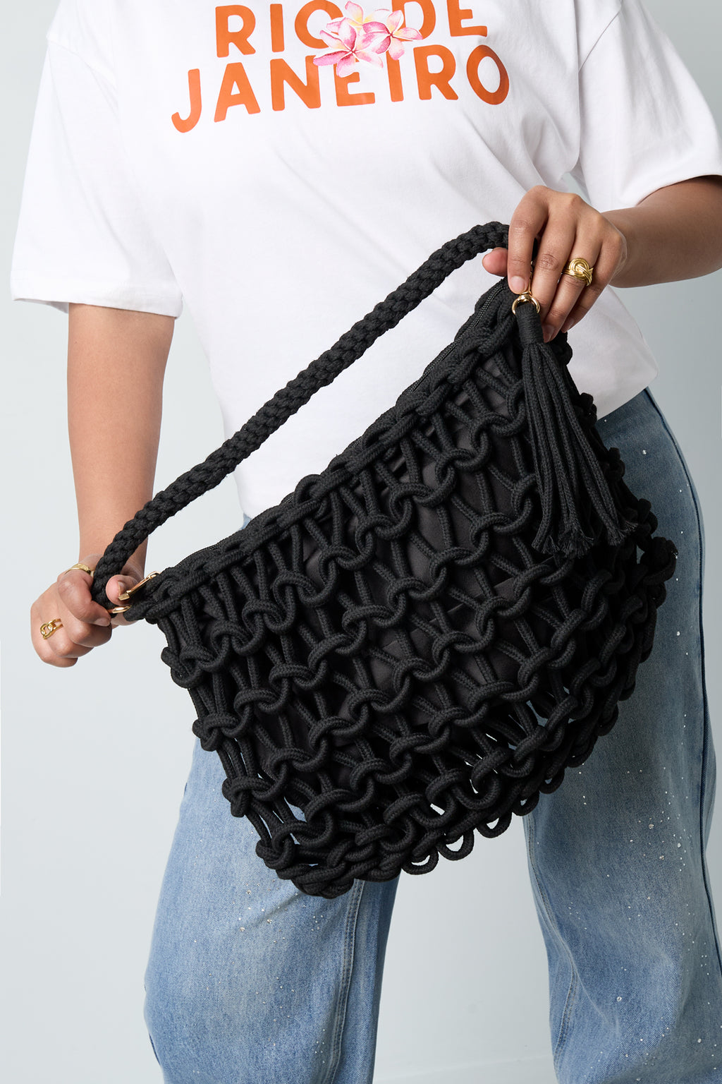 Sacs de plage unis en coton pour les vacances/accessoires de plage