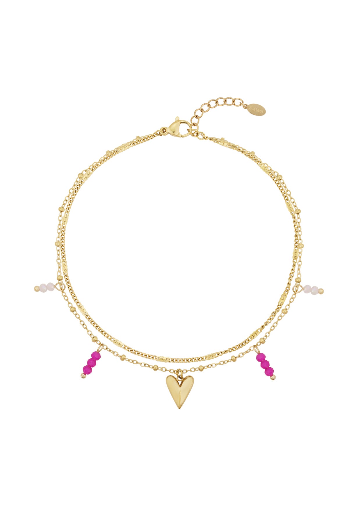double love ankle bracelet