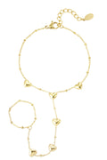 Elegant Hand Chain Bracelet in Silver & Gold