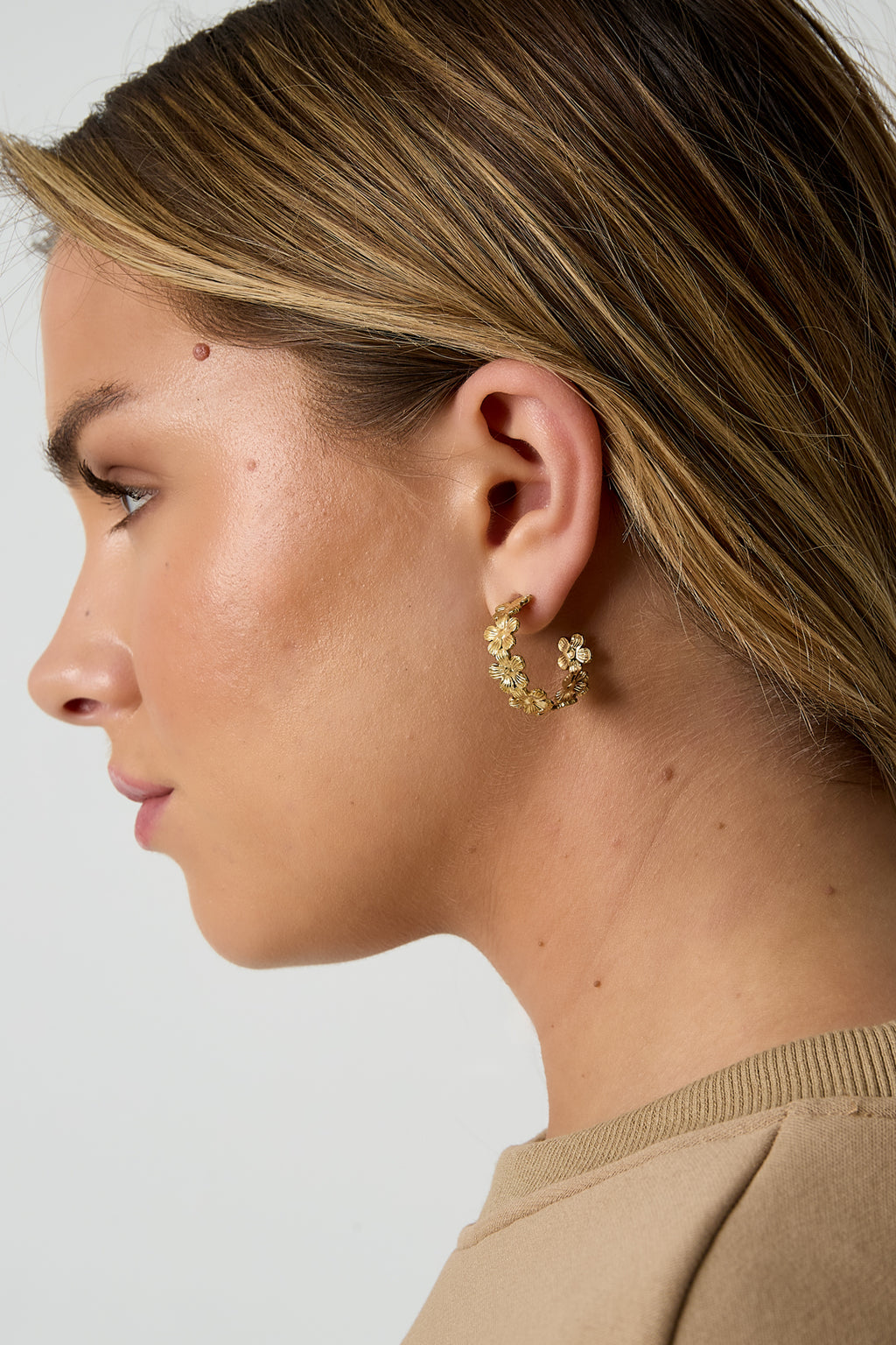 Boucles d'oreilles créoles marguerite