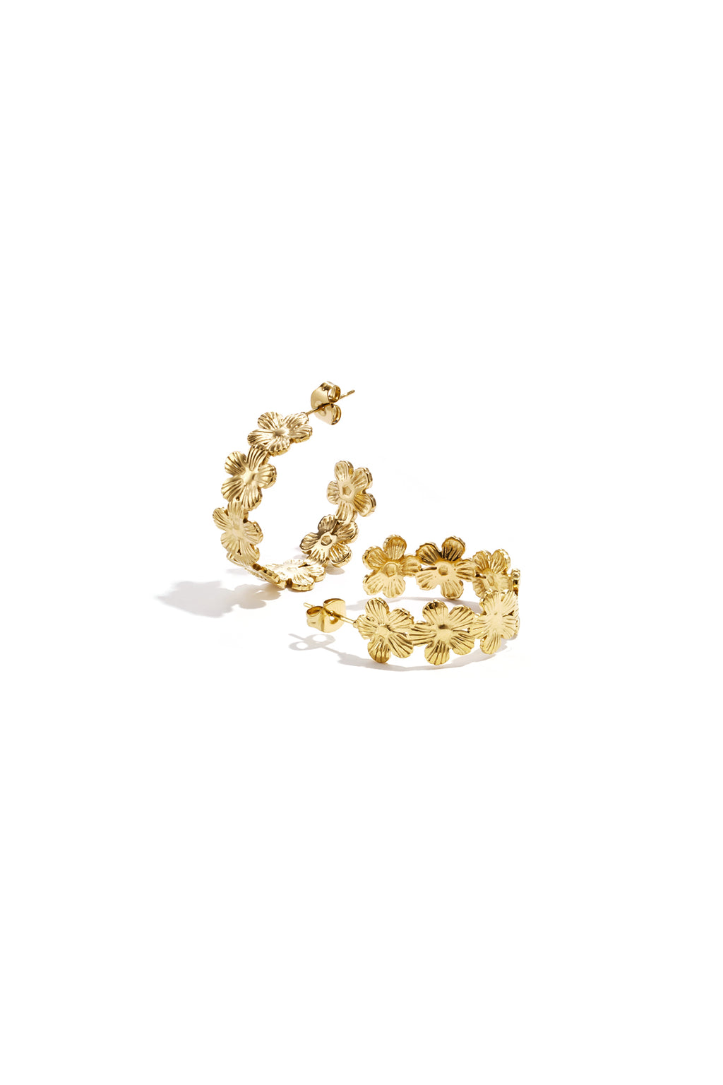 Boucles d'oreilles créoles marguerite