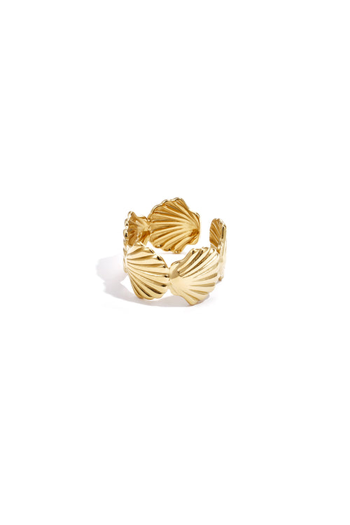 Bague épaisse ornée de coquillages