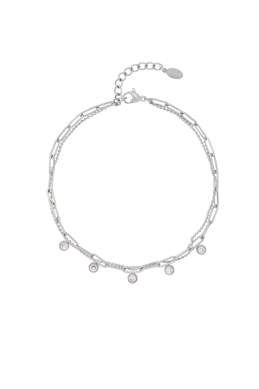 Bracelet de cheville à chaîne scintillante