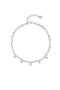 Bracelet de cheville à chaîne scintillante