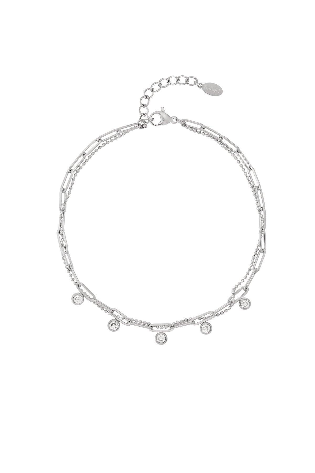 Bracelet de cheville à chaîne scintillante