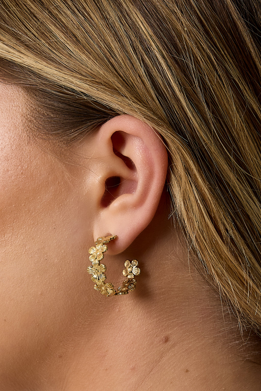 Boucles d'oreilles créoles marguerite