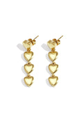 Row of heart earrings