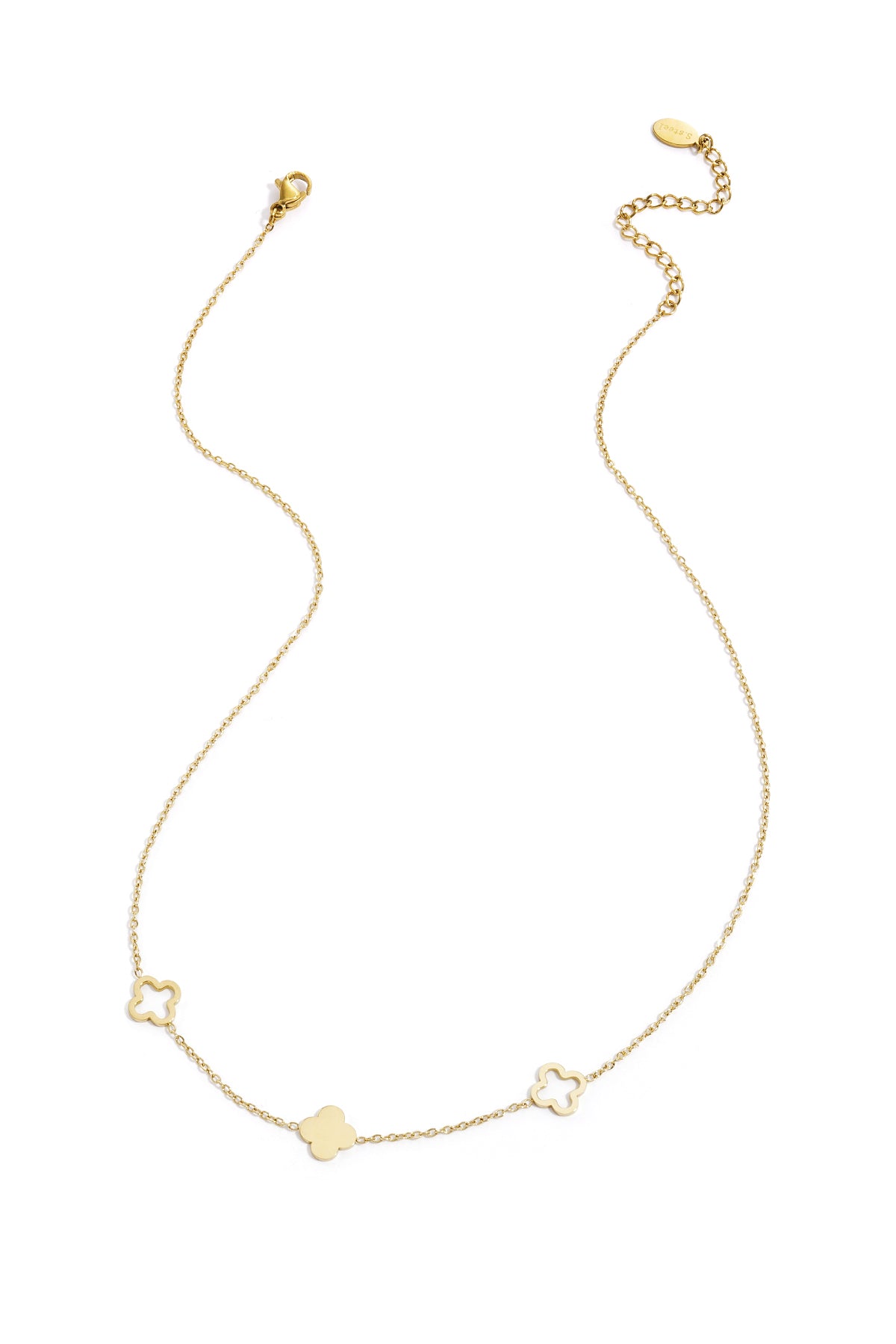 Collier trèfles Couleur or Acier inoxydable